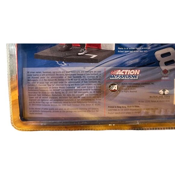 2003 ACTION MCFARLANE SERIES 1 NASCAR ACTION FIGURE DALE EARNHARDT JR #8 b3 NIB - Picture 5 of 5